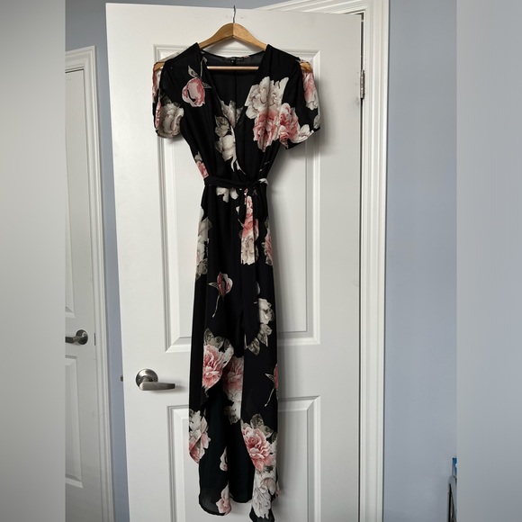 dynamite high low wrap dress size small floral - Picture 2 of 13